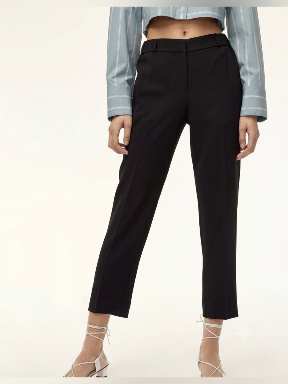 Wilfred Aritzia Darontal Dress Pants Black Size 10 Cropped Tailored Classic Fall